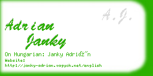 adrian janky business card